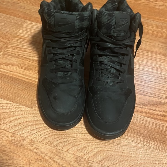Nike Other - Nike Court Borough Mid Black Plaid Anthracite